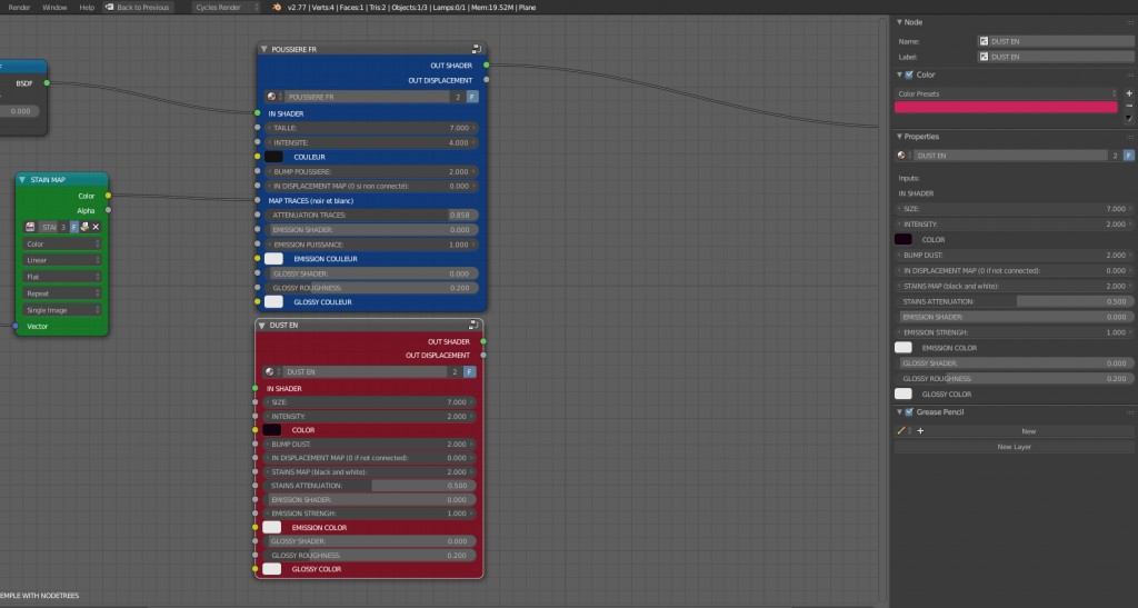 Procedural cycles dust nodetree with stains option preview image 2